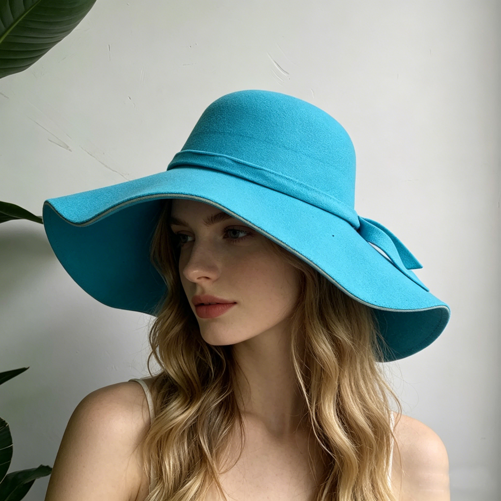 Women Fedora Hat Vintage Lady  - Hat Floppy Wide บทวิจารณ์และราคา