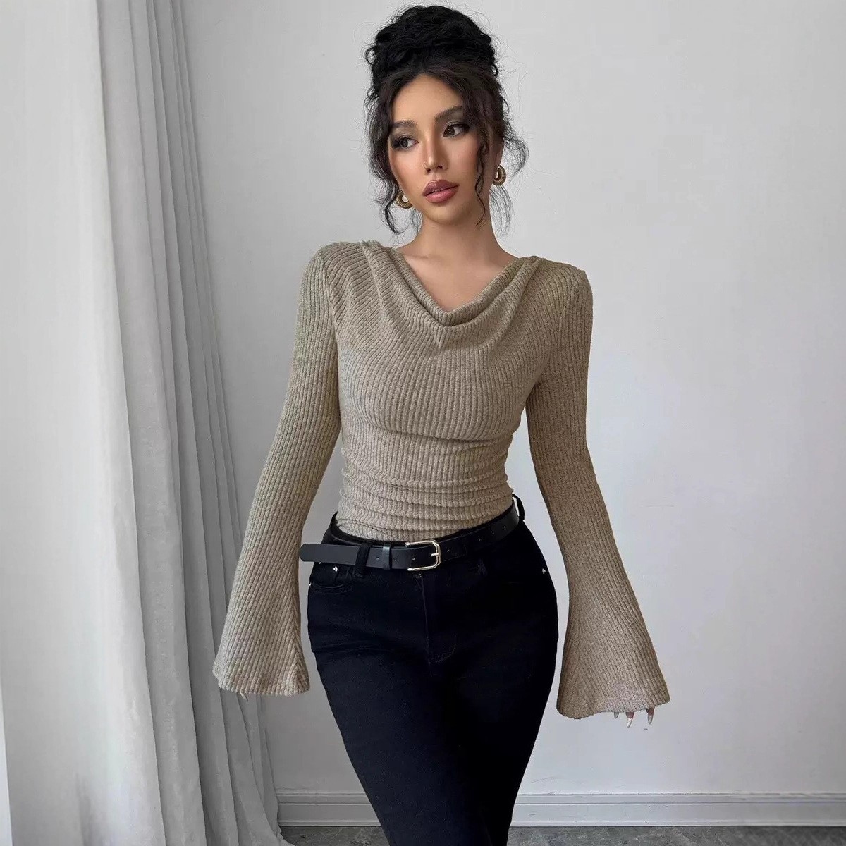 Women's Blouse Longsleeve Soli - Blouse Off Shoulder บทวิจารณ์และราคา