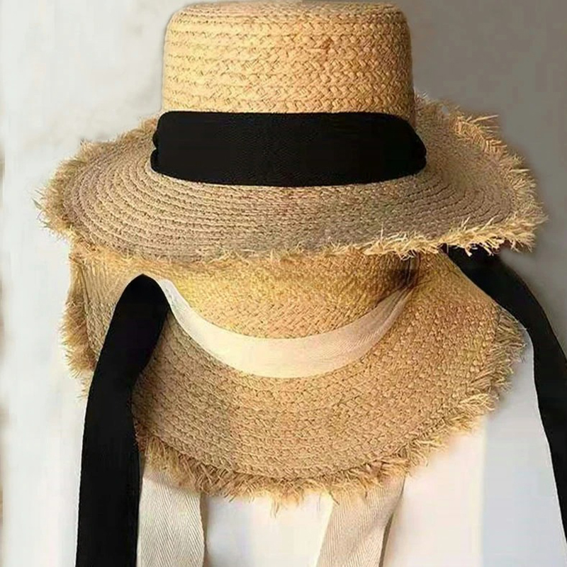 Japanese Cute Raffia Woven Sun - Hat Floppy Wide บทวิจารณ์และราคา