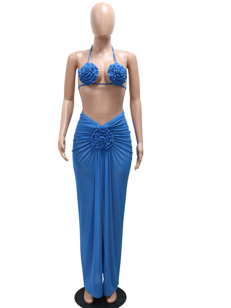 Beyprern Women's Royal Blue 3D - Swimsuit Bikini Ruched บทวิจารณ์และราคา