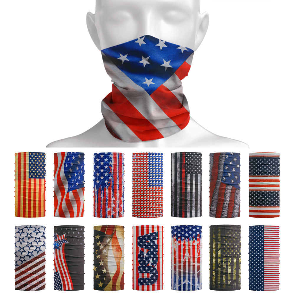 USA Flag Pattern Sun Protectiv - Headband Summer Knit บทวิจารณ์และราคา