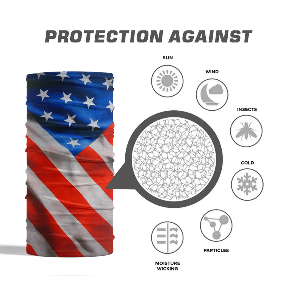 USA Flag Pattern Sun Protectiv - Headband Summer Knit บทวิจารณ์และราคา