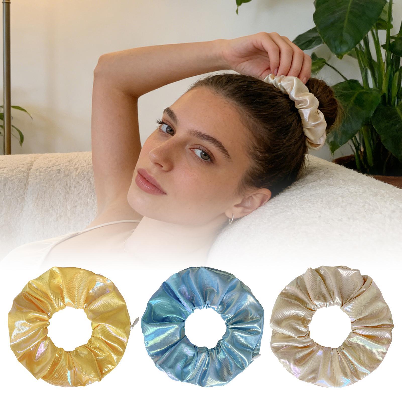 Soft Hair Scrunchies with Zipp - Headband Summer Knit บทวิจารณ์และราคา