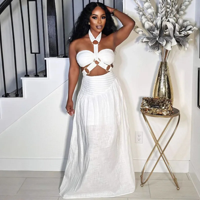 Sexy Halter Backless Maxi Dres - Maxi Dress Halter บทวิจารณ์และราคา
