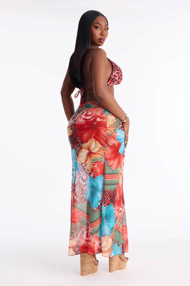 Women Plus Size Summer Boho Fl - Maxi Dress Halter บทวิจารณ์และราคา