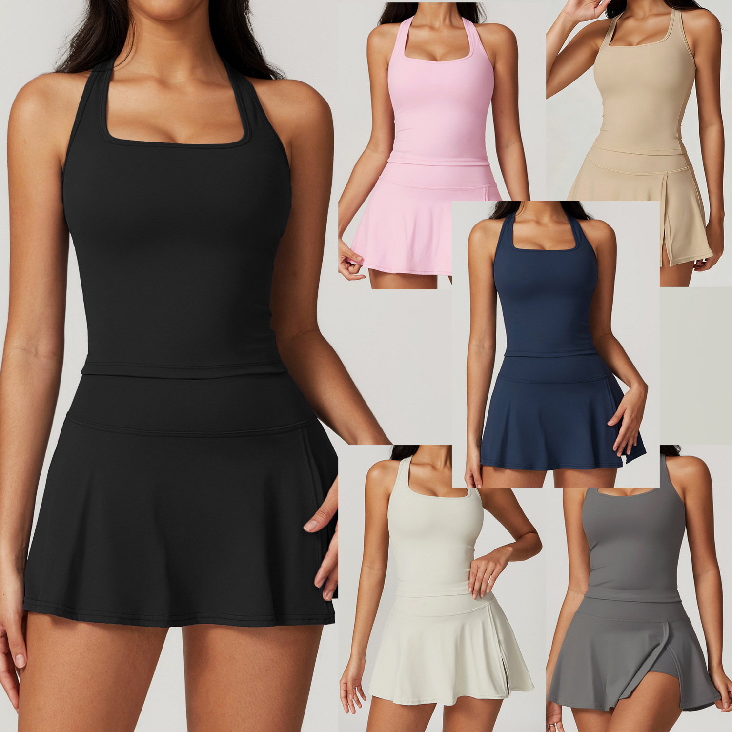 2 Piece Tennis Dresses for Wom - Crop Top Crochet บทวิจารณ์และราคา
