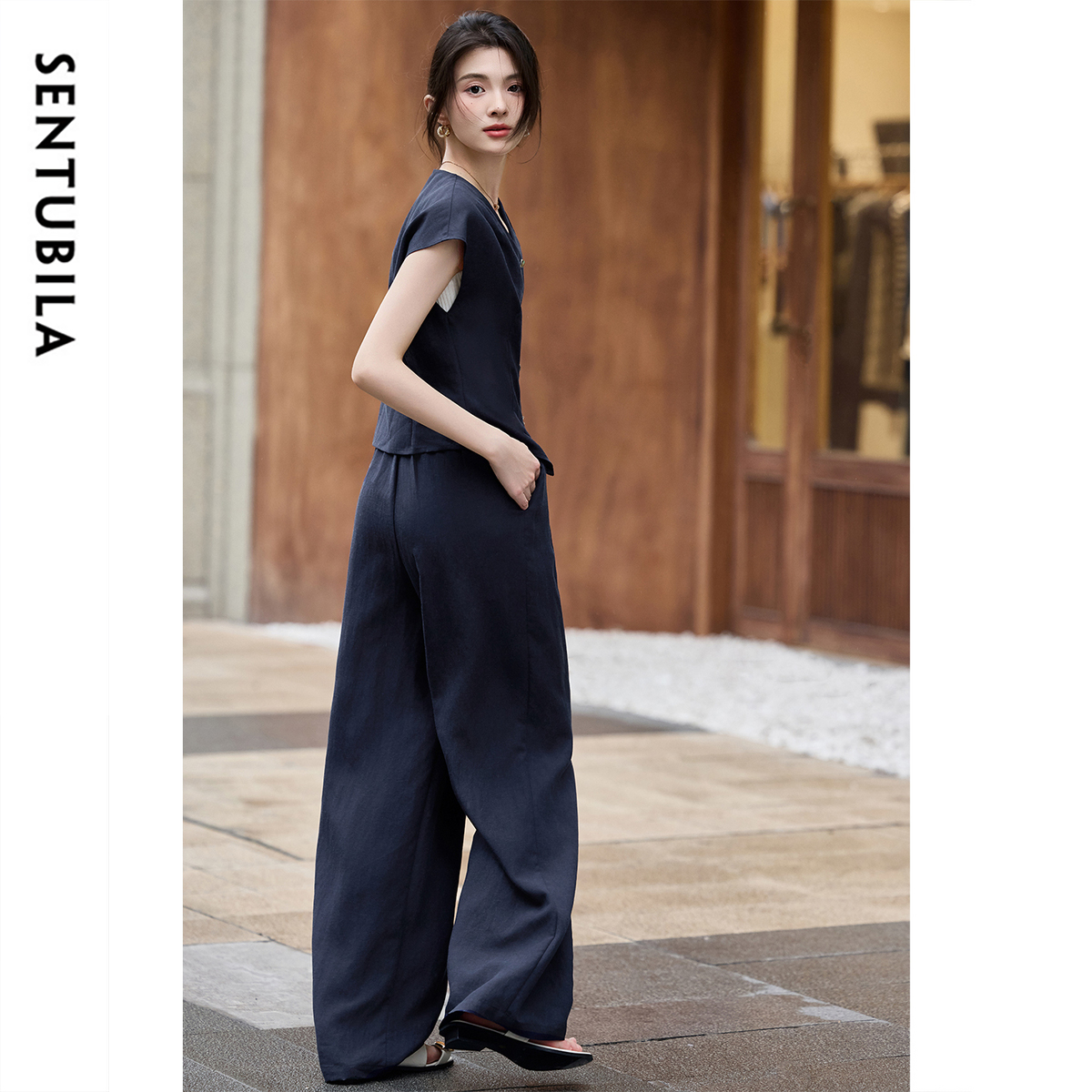 SENTUBILA Summer Linen Pant Se - Linen Pant Wide บทวิจารณ์และราคา
