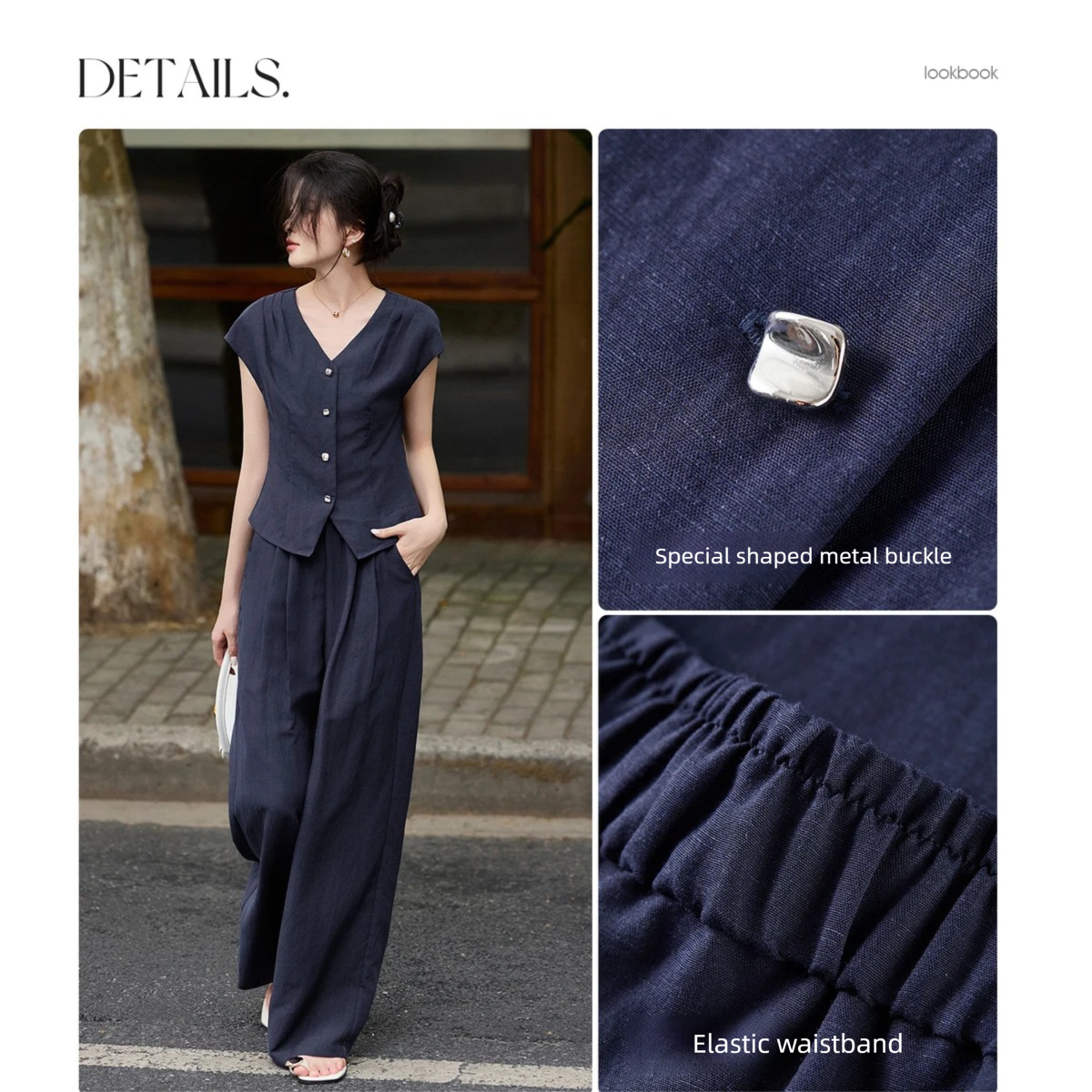 SENTUBILA Summer Linen Pant Se - Linen Pant Wide บทวิจารณ์และราคา