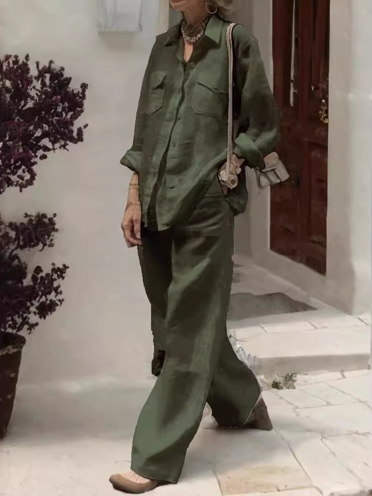 Fashion Solid Cotton Linen Shi - Linen Pant Wide บทวิจารณ์และราคา
