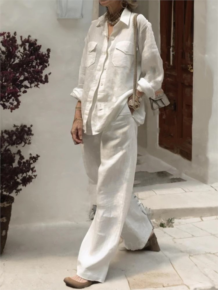 Fashion Solid Cotton Linen Shi - Linen Pant Wide บทวิจารณ์และราคา