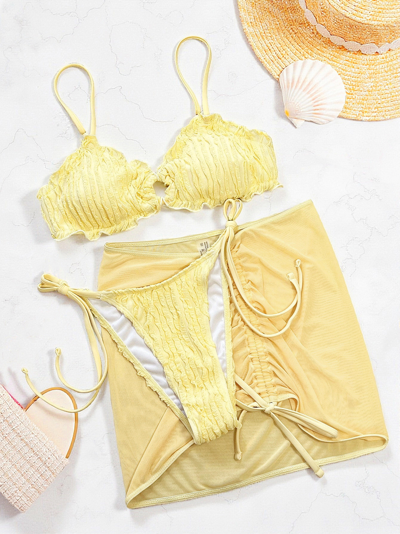 New Sexy Triangle Push Up Biki - Swimsuit Bikini Ruched บทวิจารณ์และราคา