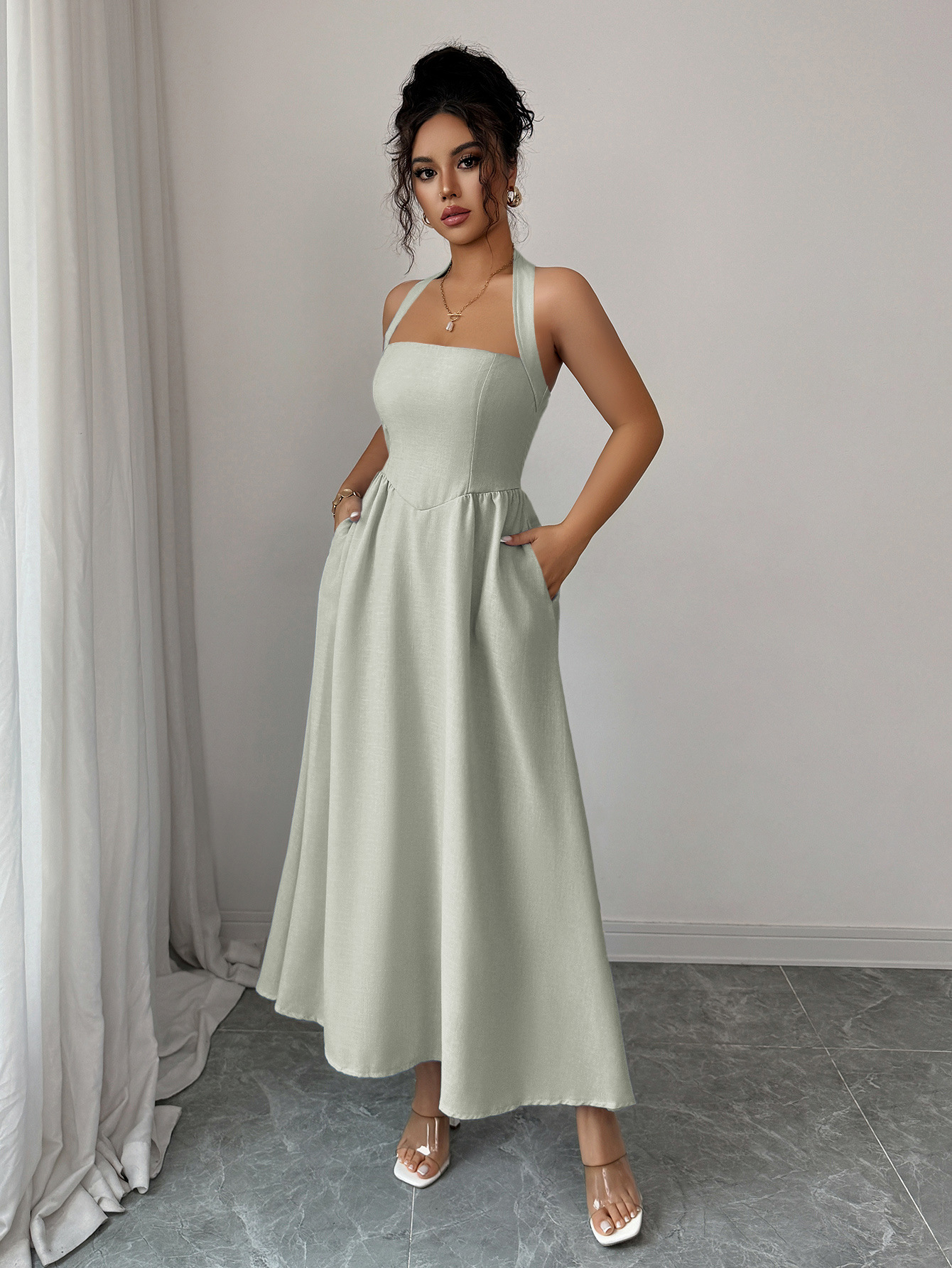 Women's Dress 5 Colors Halter  - Maxi Dress Halter บทวิจารณ์และราคา