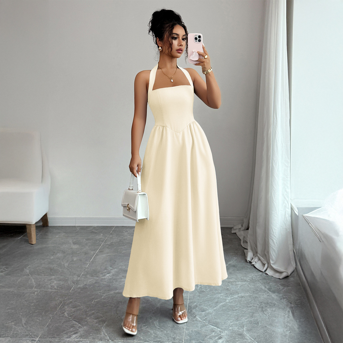Women's Dress 5 Colors Halter  - Maxi Dress Halter บทวิจารณ์และราคา
