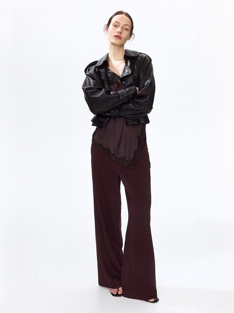 H&M Women's Trousers 2026 Spri - Linen Pant Wide บทวิจารณ์และราคา