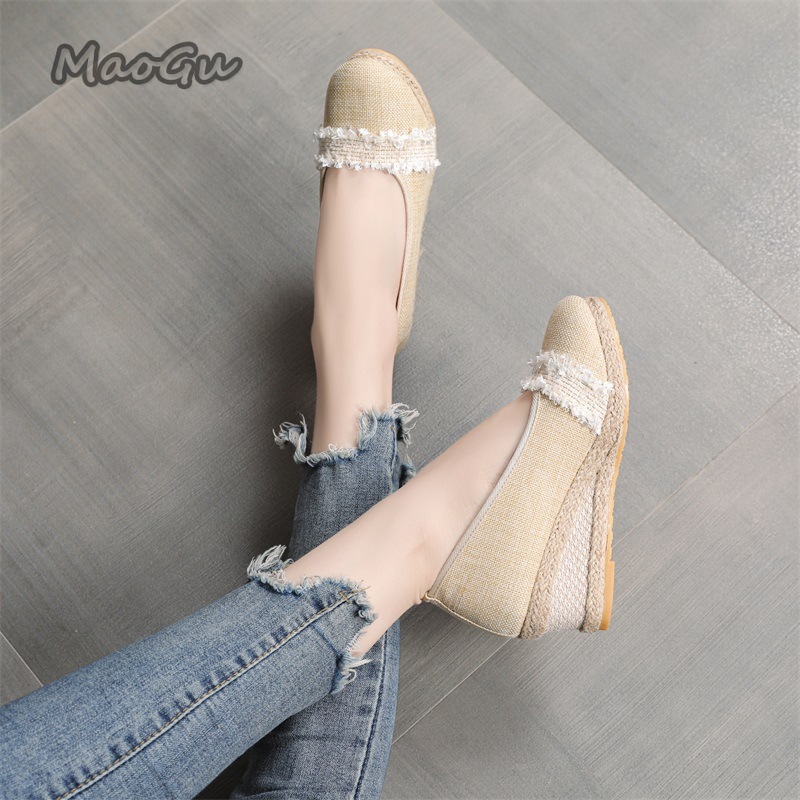 Women's Espadrille Wedges Shoe - Wedge Espadrille Women บทวิจารณ์และราคา