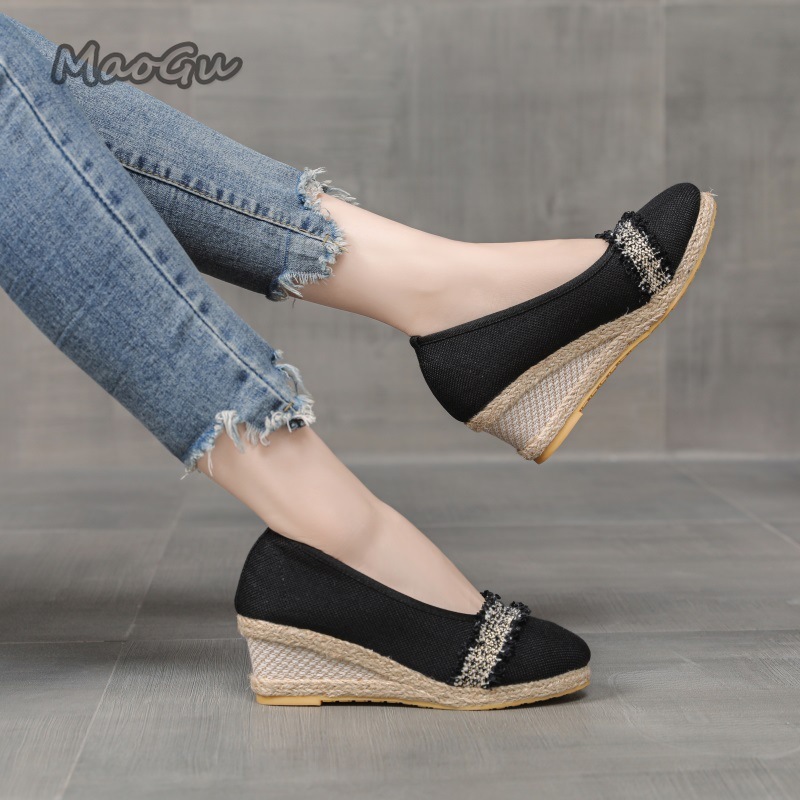 Women's Espadrille Wedges Shoe - Wedge Espadrille Women บทวิจารณ์และราคา