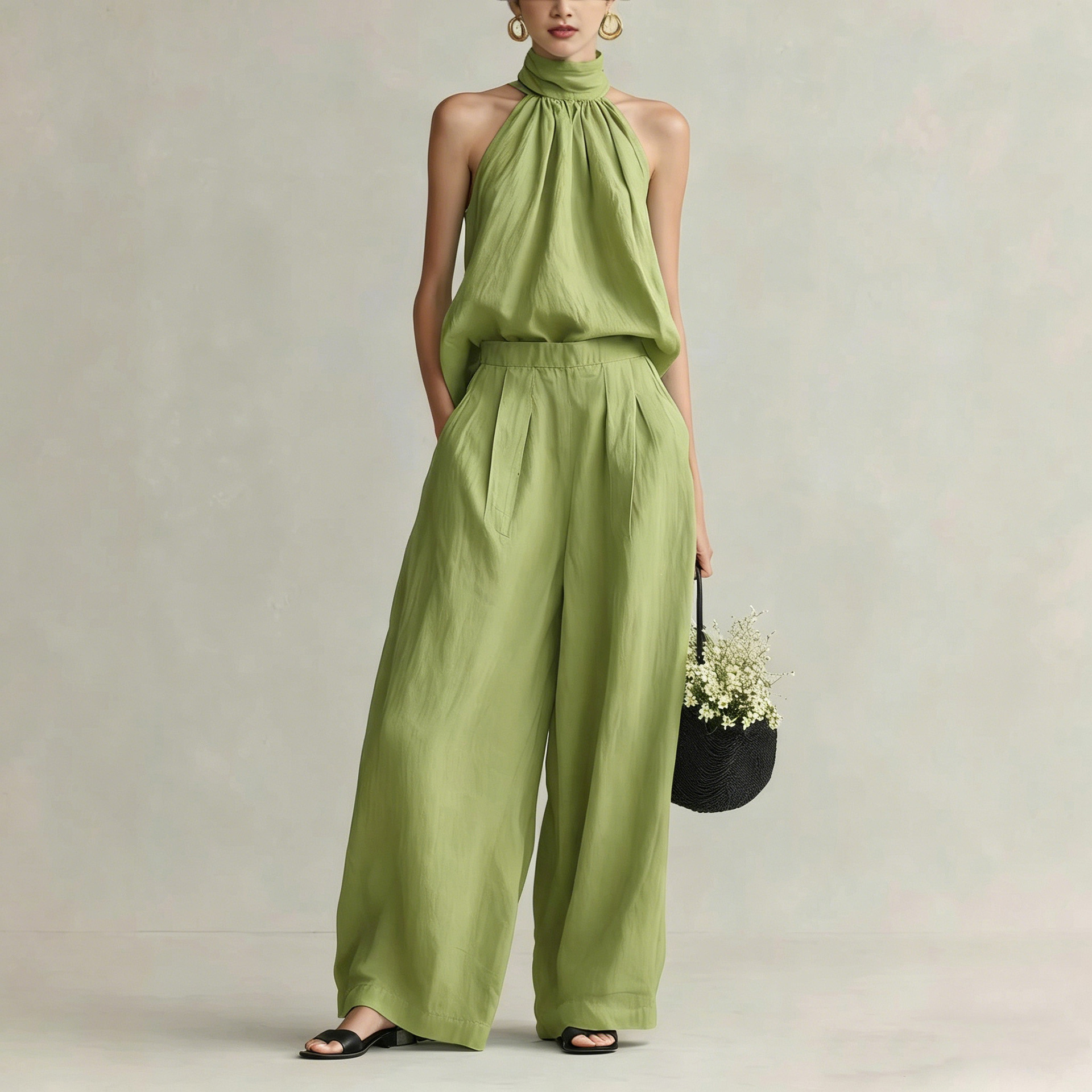 Women's 2026 Summer New Style  - Linen Pant Wide บทวิจารณ์และราคา