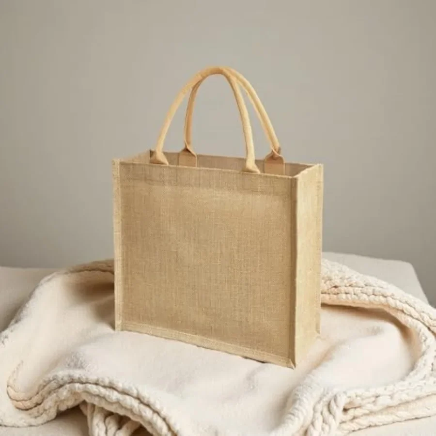 15 Pack Burlap Tote Bags 12x12 - Tote Bag Beach บทวิจารณ์และราคา