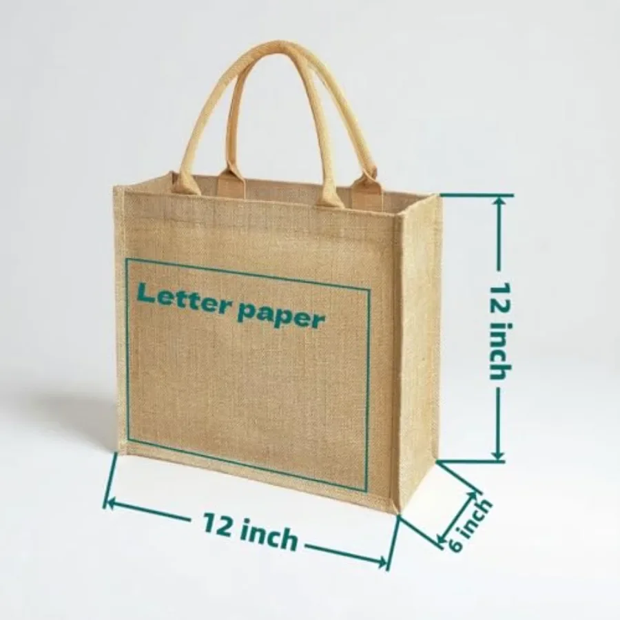 15 Pack Burlap Tote Bags 12x12 - Tote Bag Beach บทวิจารณ์และราคา