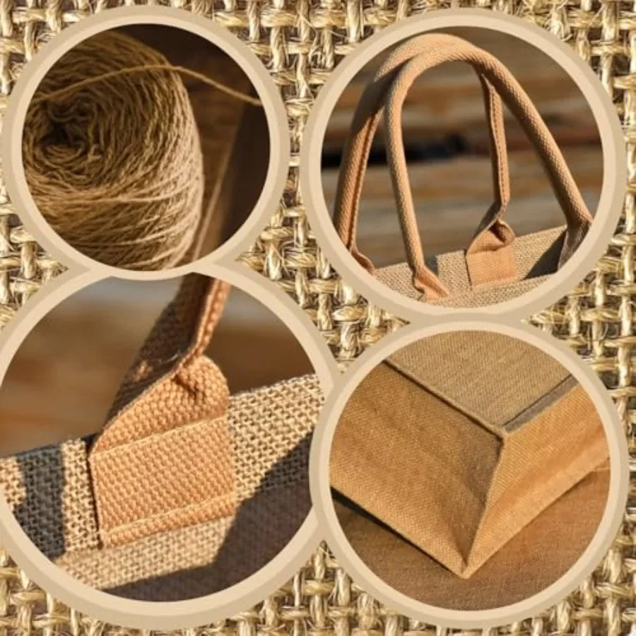 15 Pack Burlap Tote Bags 12x12 - Tote Bag Beach บทวิจารณ์และราคา