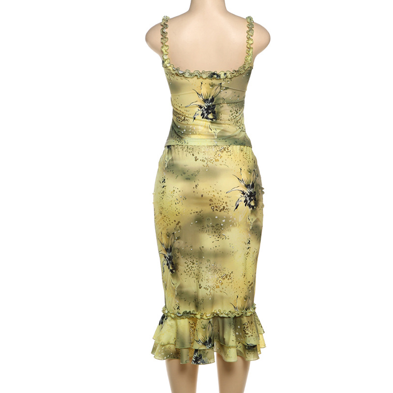 Women's Dress 2 Piece Floral P - Midi Skirt Floral บทวิจารณ์และราคา