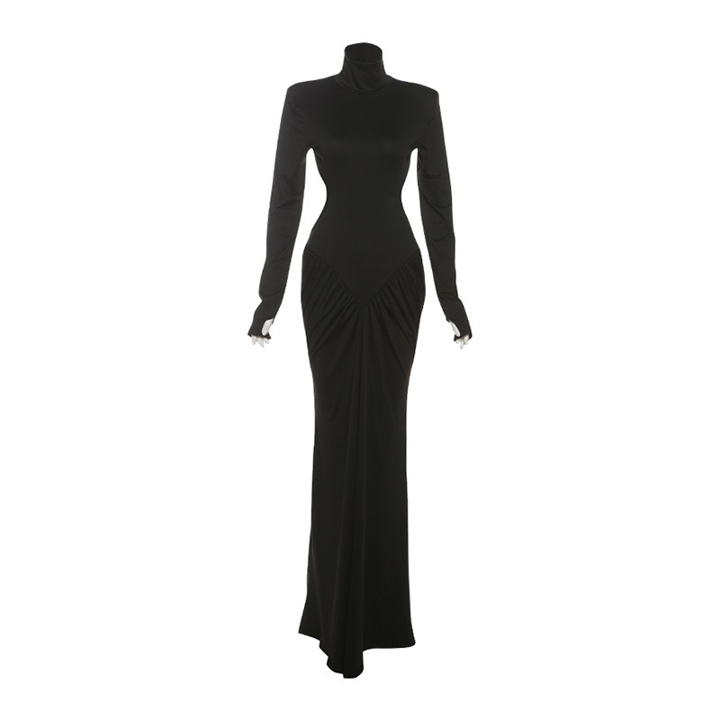 Women Backless Long Dress Turt - Maxi Dress Halter บทวิจารณ์และราคา