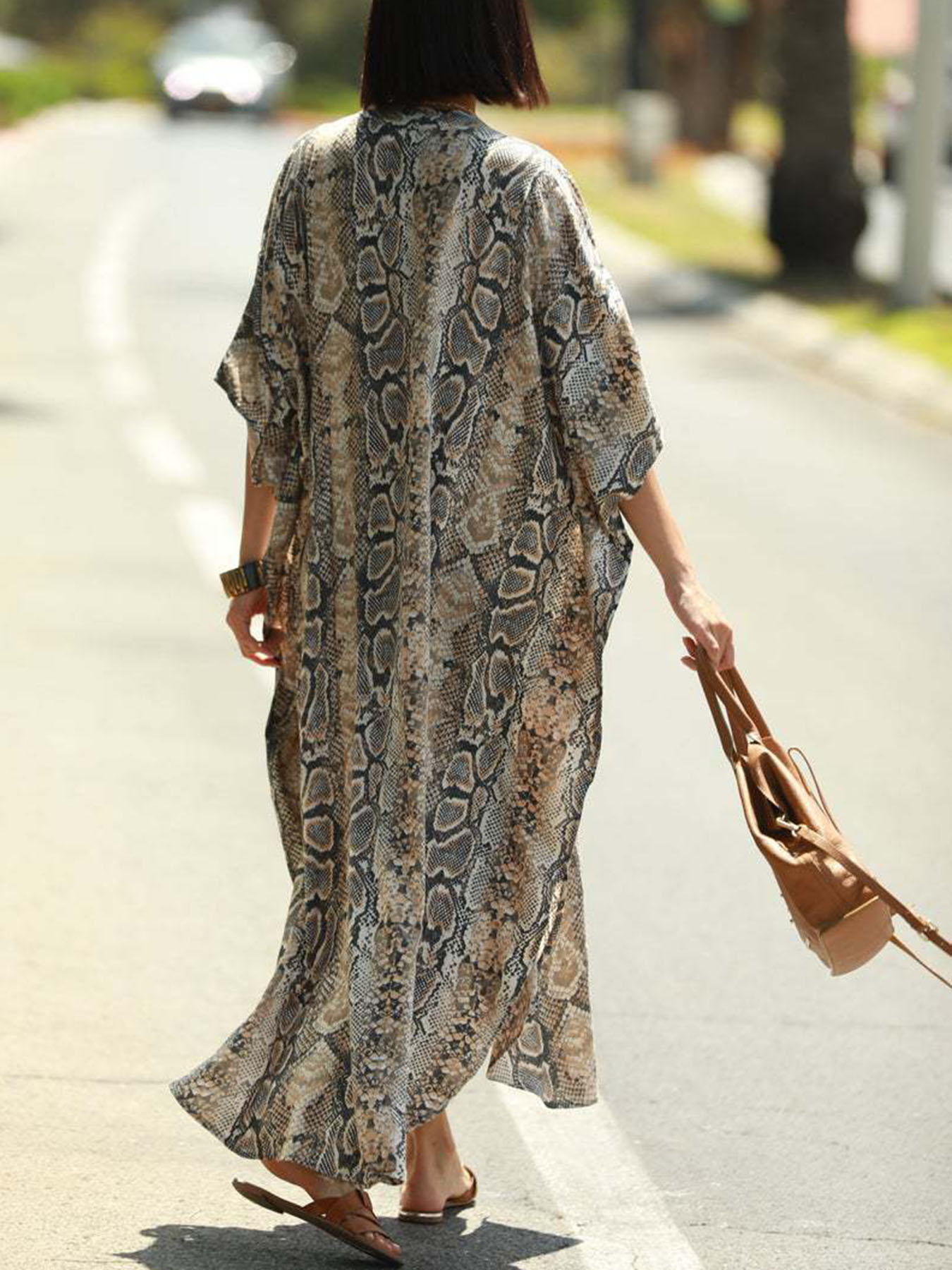 Bohemian Print Beach Cover-Up  - Cover Up Kaftan บทวิจารณ์และราคา