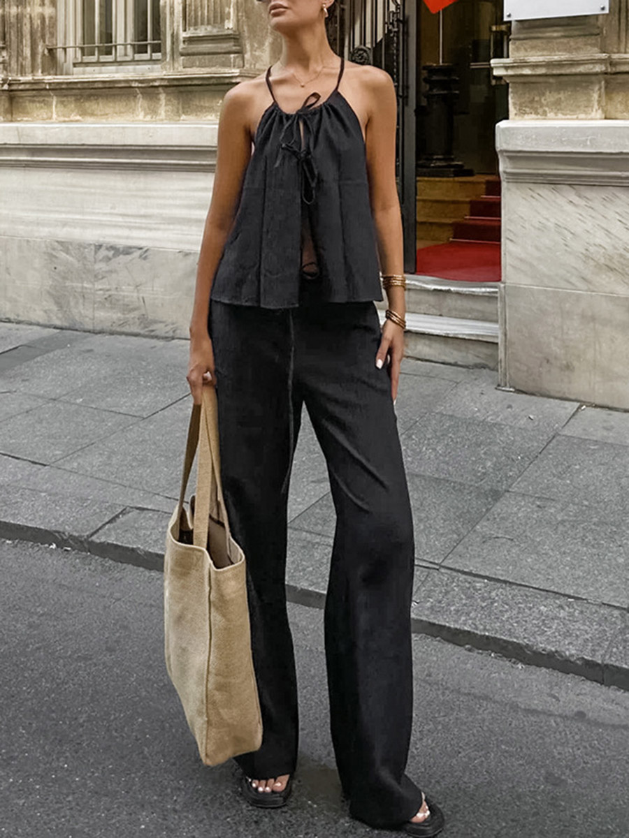 2026 Women Two Piece Set Women - Linen Pant Wide บทวิจารณ์และราคา