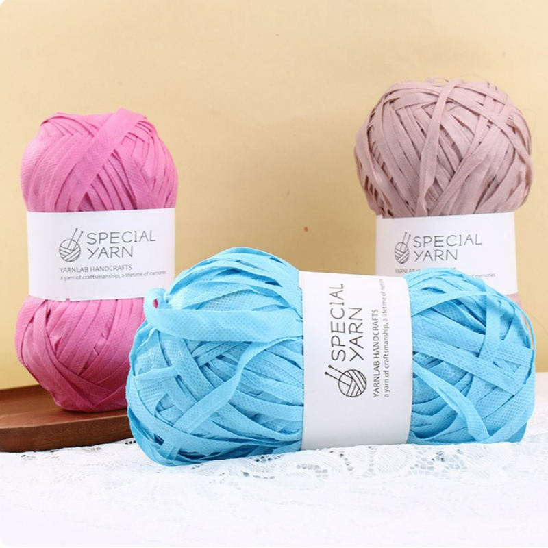 100g/pcs Raffia Flat Yarn for  - Crochet Bag Raffia บทวิจารณ์และราคา