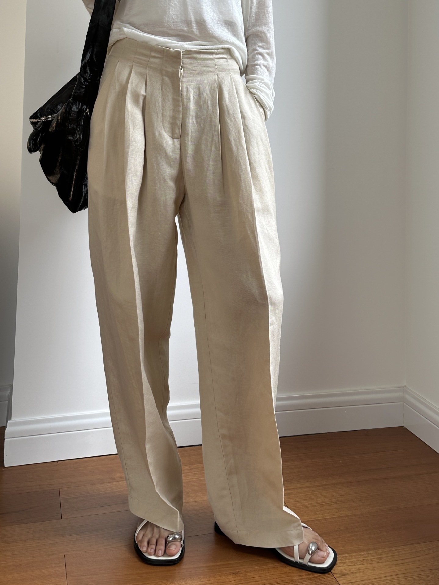 Casual Linen Wide Leg Pants Pl - Linen Pant Wide บทวิจารณ์และราคา