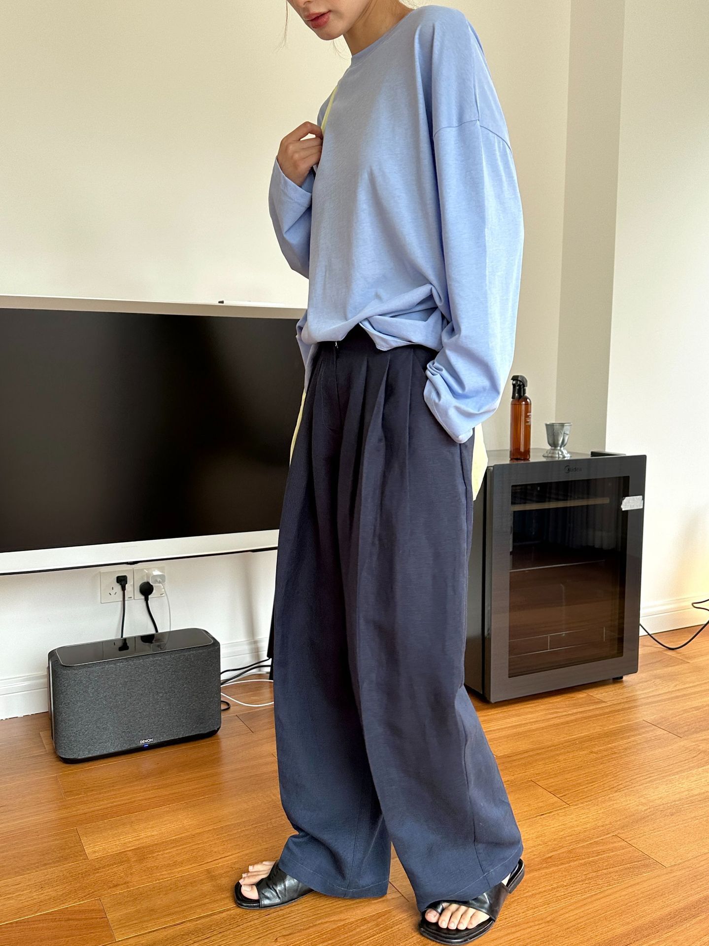 Casual Linen Wide Leg Pants Pl - Linen Pant Wide บทวิจารณ์และราคา