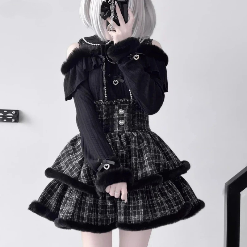 Y2k Japan Style Gothic Y2k Lol - Blouse Off Shoulder บทวิจารณ์และราคา
