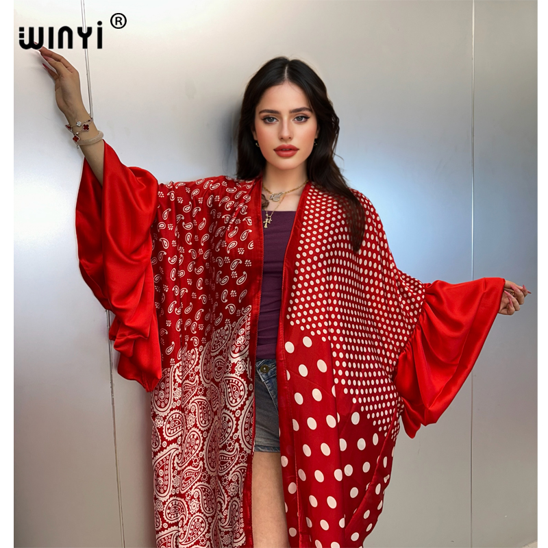 WINYI Summer Kimono party dres - Cover Up Kaftan บทวิจารณ์และราคา