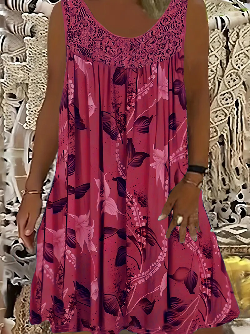 Plus size women's sleeveless r - Romper Floral Print บทวิจารณ์และราคา