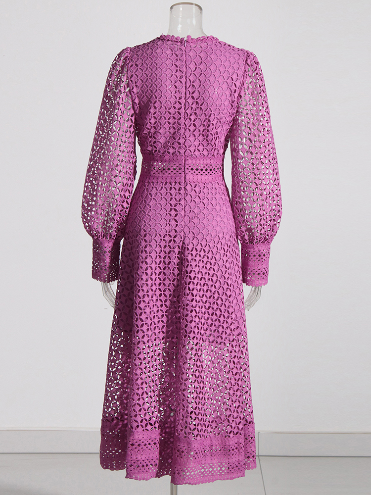TWOTWINSTYLE Embroidery Cut Ou - Linen Dress Wrap บทวิจารณ์และราคา