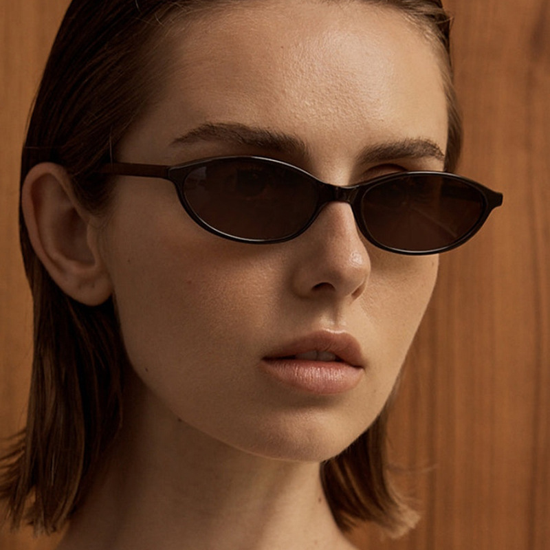 New Retro Oval Cat Eye Sunglas - Sunglasses Cat Eye บทวิจารณ์และราคา