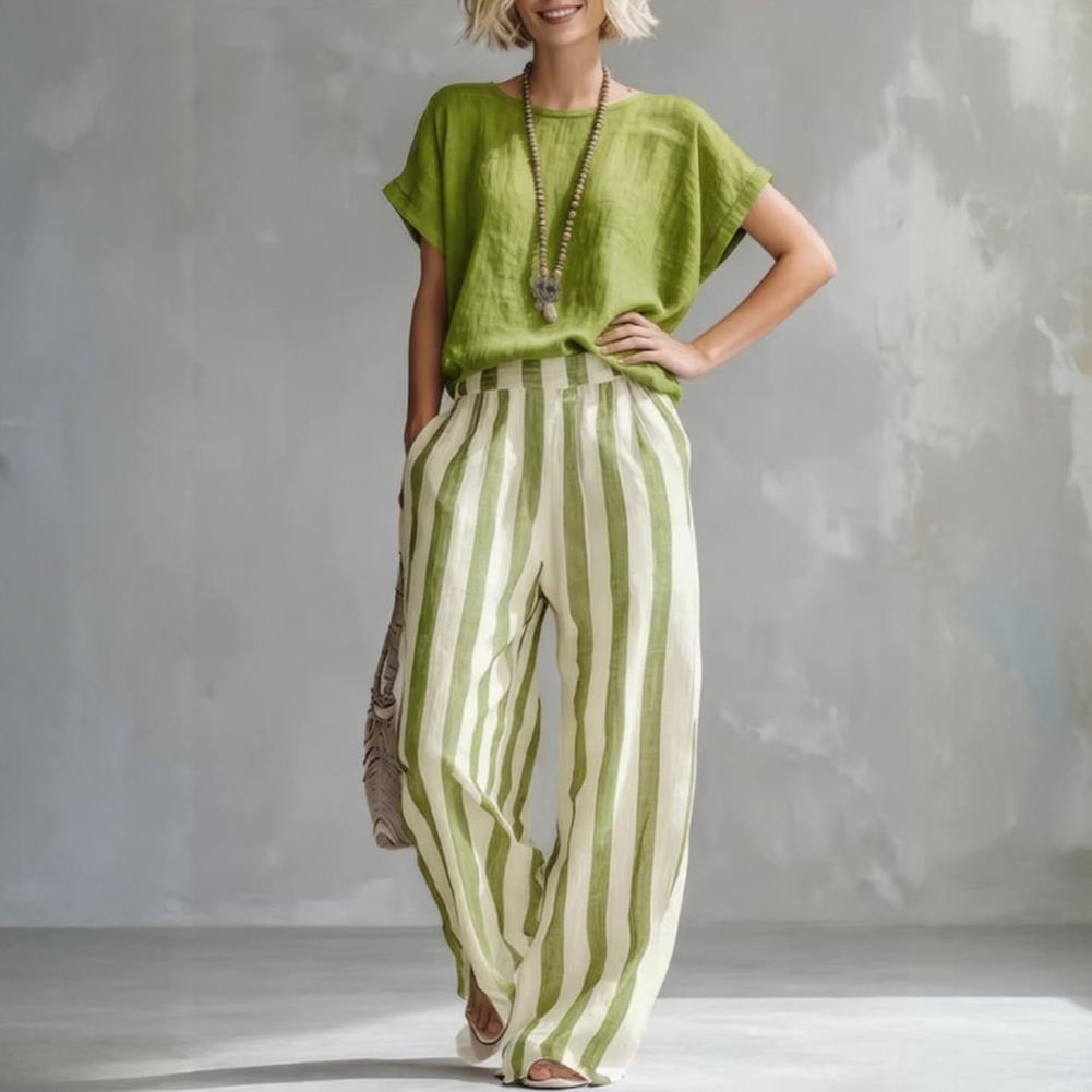 Casual Cotton Linen 2 Piece Se - Linen Pant Wide บทวิจารณ์และราคา