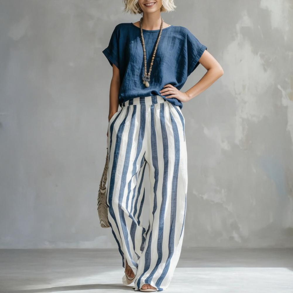 Casual Cotton Linen 2 Piece Se - Linen Pant Wide บทวิจารณ์และราคา