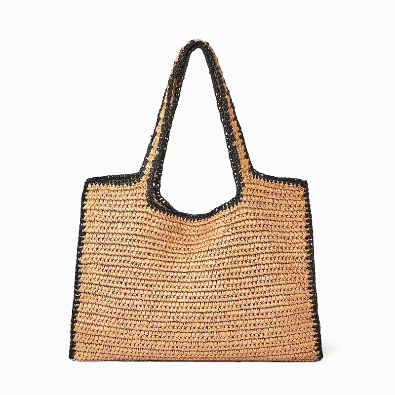 Straw Woven Tote Bags for Wome - Crochet Bag Raffia บทวิจารณ์และราคา