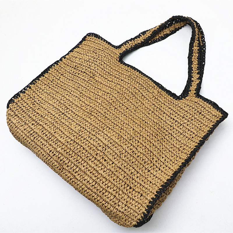 Straw Woven Tote Bags for Wome - Crochet Bag Raffia บทวิจารณ์และราคา