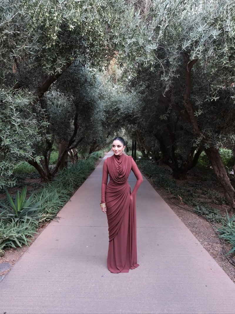 Solid Draped Neckline Long Dre - Linen Dress Wrap บทวิจารณ์และราคา