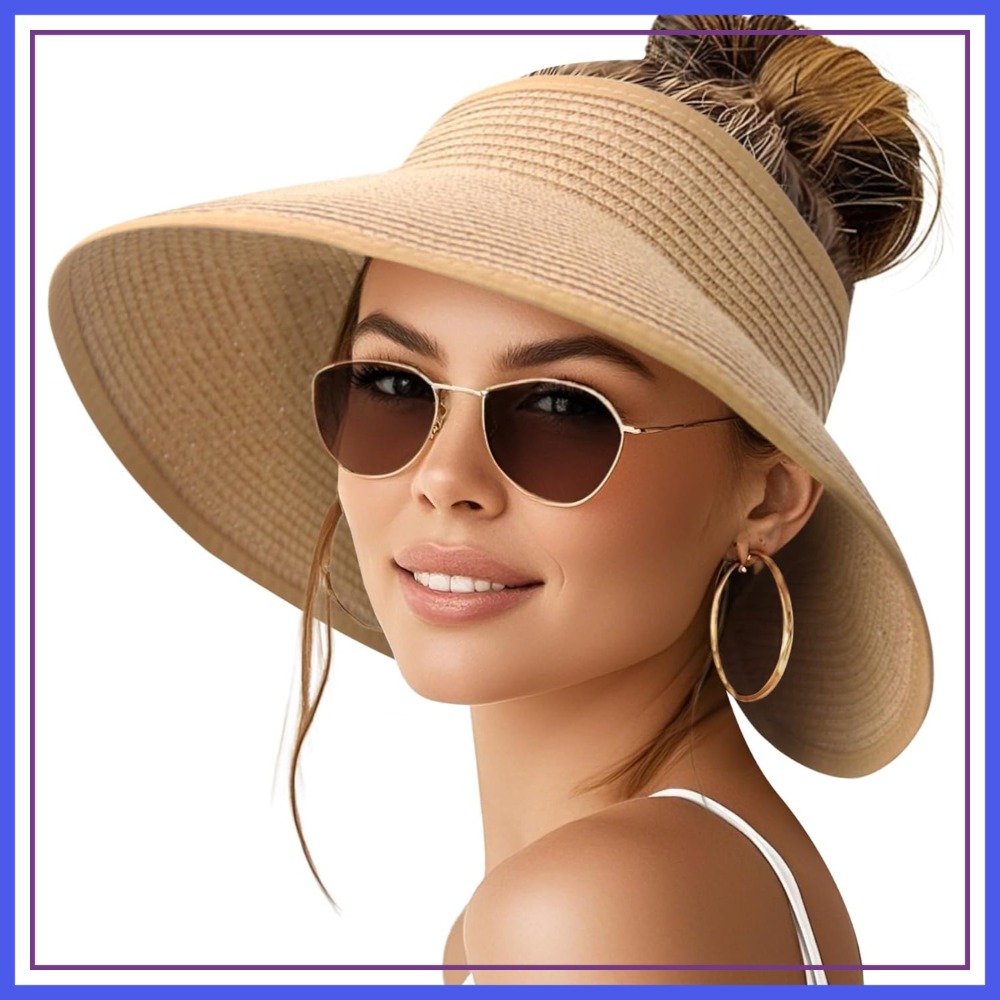 Women Wide Brim Straw Beach Ha - Hat Floppy Wide บทวิจารณ์และราคา