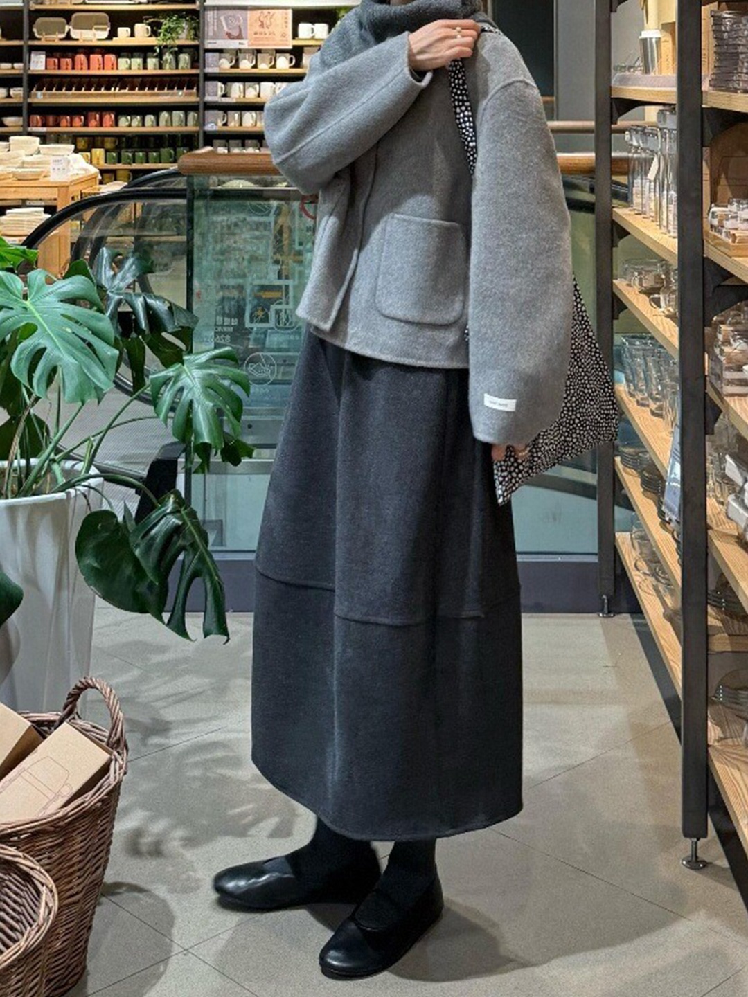 High Waist Floral Print Half S - Midi Skirt Floral บทวิจารณ์และราคา