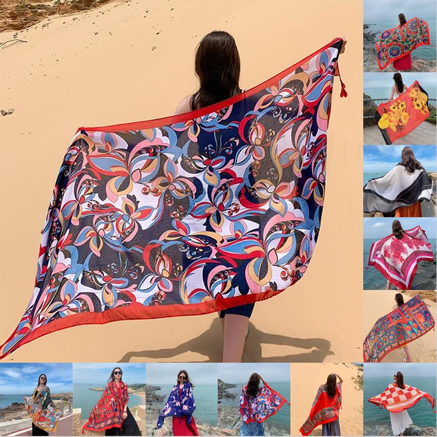 Desert Sun Protection Cotton L - Linen Dress Wrap บทวิจารณ์และราคา