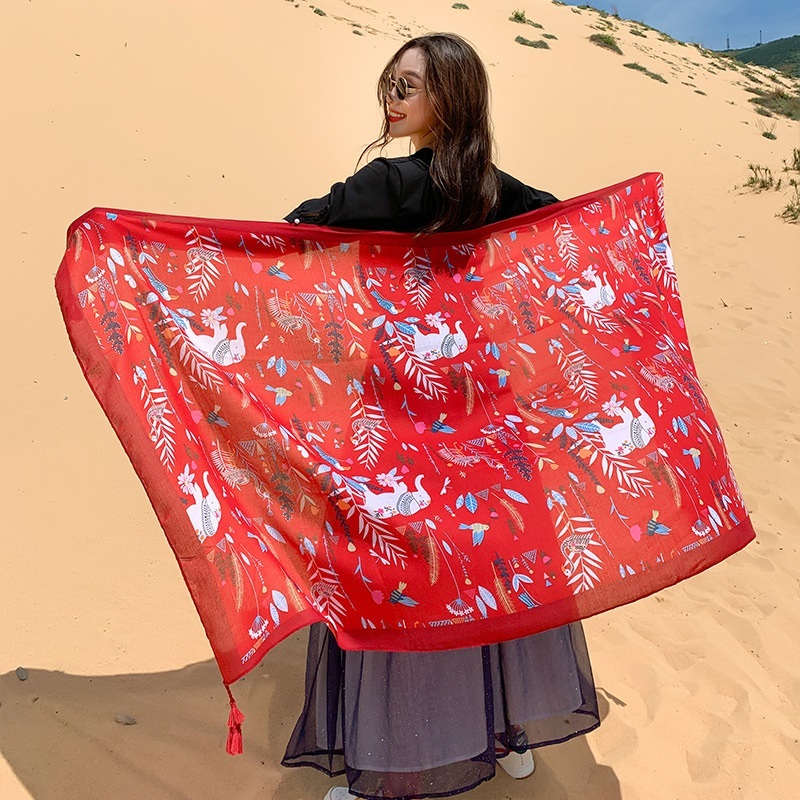 Desert Sun Protection Cotton L - Linen Dress Wrap บทวิจารณ์และราคา
