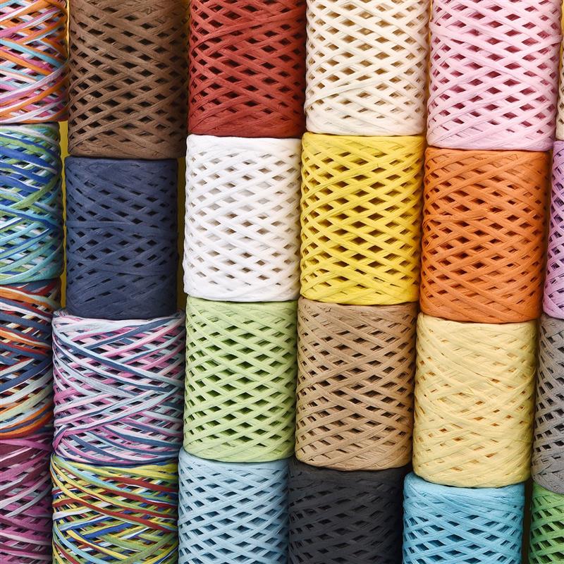100M Natural Raffia Straw Yarn - Crochet Bag Raffia บทวิจารณ์และราคา