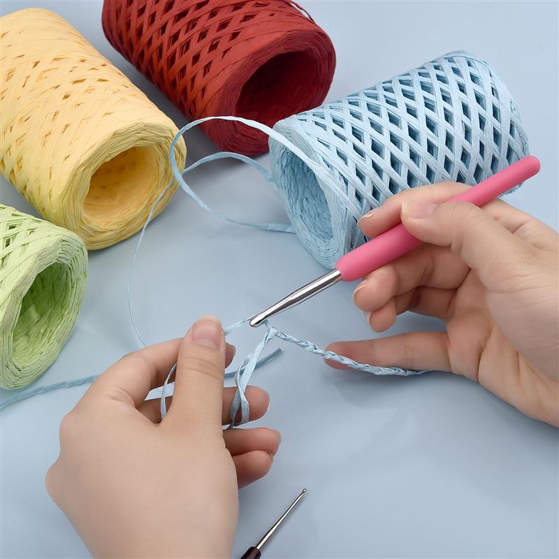100M Natural Raffia Straw Yarn - Crochet Bag Raffia บทวิจารณ์และราคา