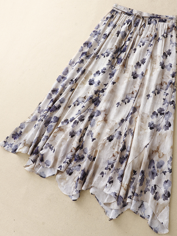 Floral A-Line Skirt Women's El - Midi Skirt Floral บทวิจารณ์และราคา
