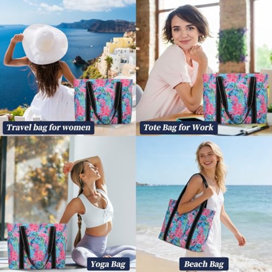 Tote Bag for Women with Laptop - Tote Bag Beach บทวิจารณ์และราคา