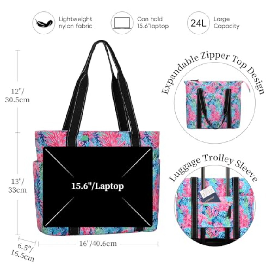 Tote Bag for Women with Laptop - Tote Bag Beach บทวิจารณ์และราคา